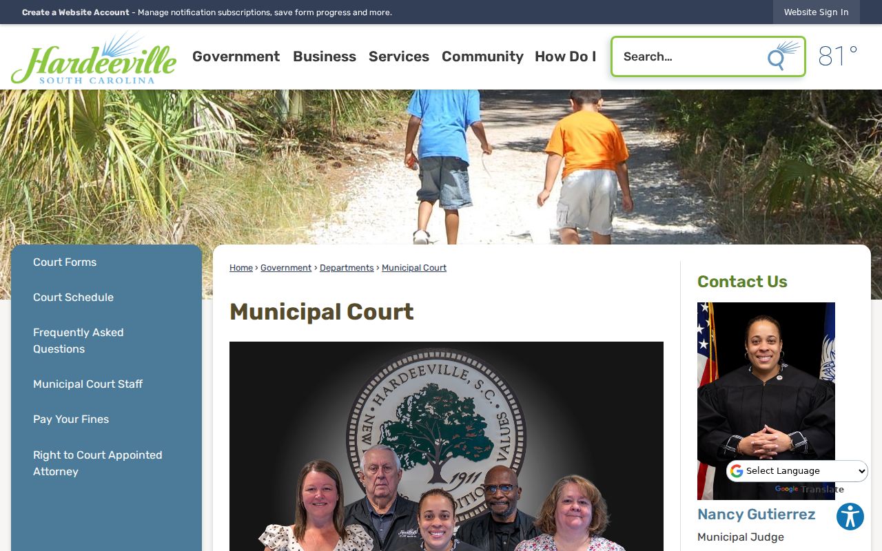 Hardeeville criminal court records and Municipal Court information