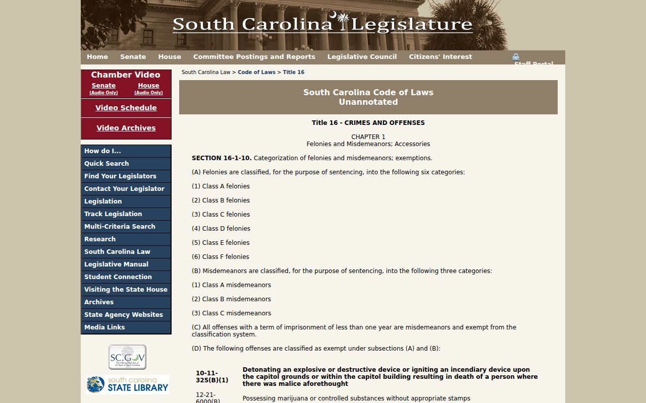 Jasper County criminal court case offense classification law