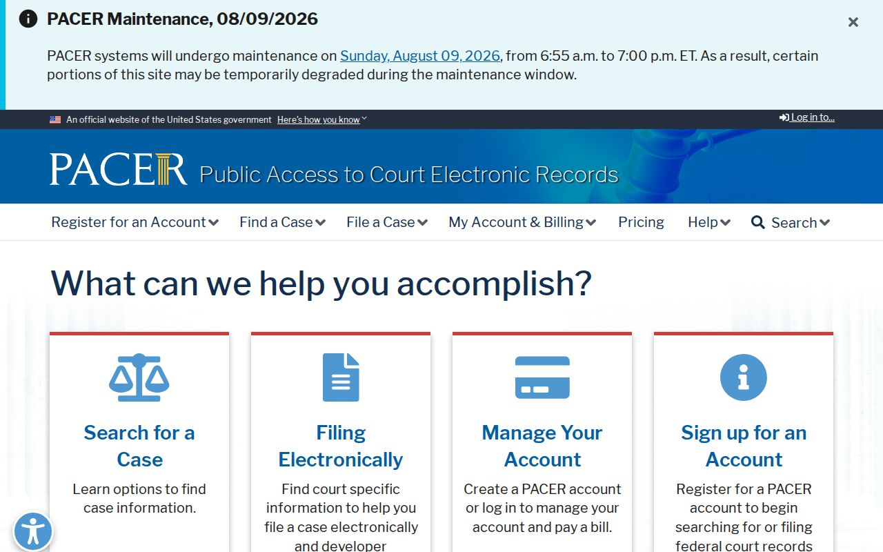 Jasper County federal criminal record search through PACER