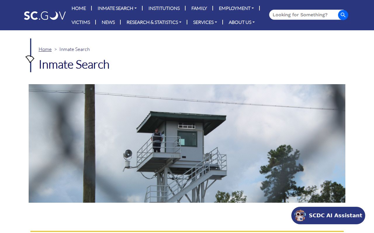 Jasper County criminal custody record SCDC inmate search limits