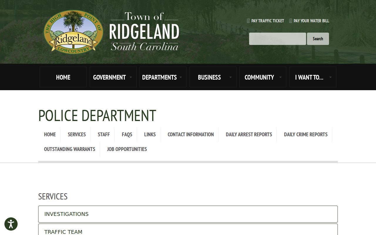 Ridgeland criminal records daily arrest crime and warrant links